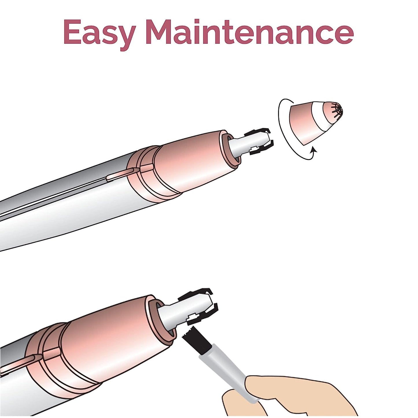 Flawless Eyebrow Hair Remover – Painless Electric Trimmer for Women's Facial Hair